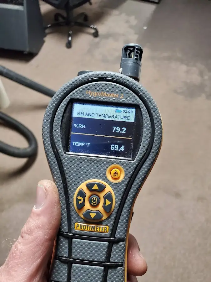Moisture meter humidity assessment for Fire & Smoke Damage Restoration in White